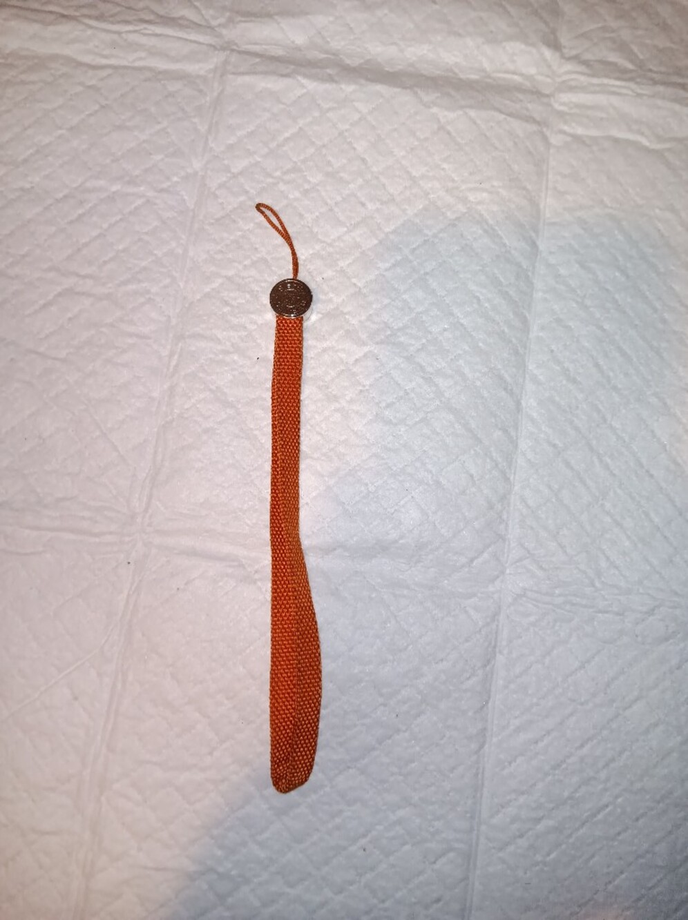 Hermes Orange Strap Phone Bag Charm
